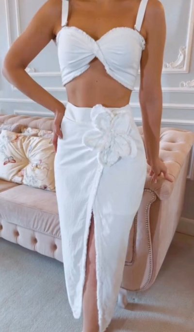 Top Cropped Off White