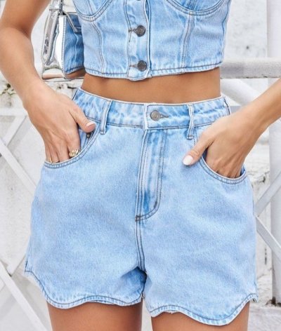 Shorts Concha Jeans Claro